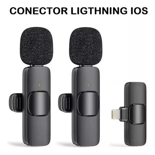 Microfono Inalambrico K9 2 En 1 De Solapa Para Iphone O Android Tipo C