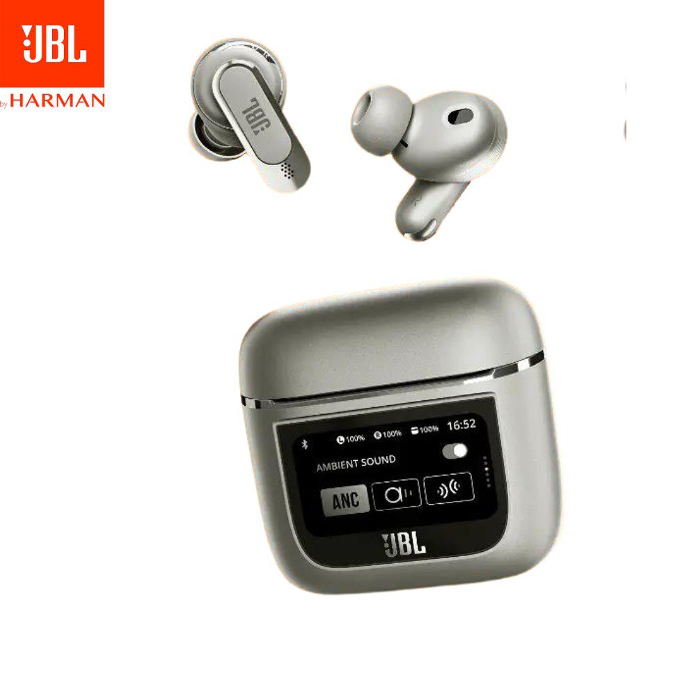 Audifonos Inalambricos Bluetooth JBL Generico  Con Pantalla Tactil Gris