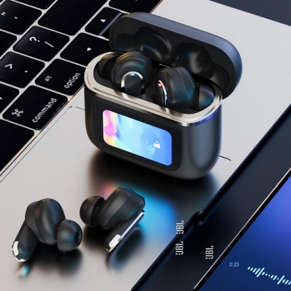 Audifonos Inalambricos Bluetooth JBL Generico  Con Pantalla Tactil  Negro